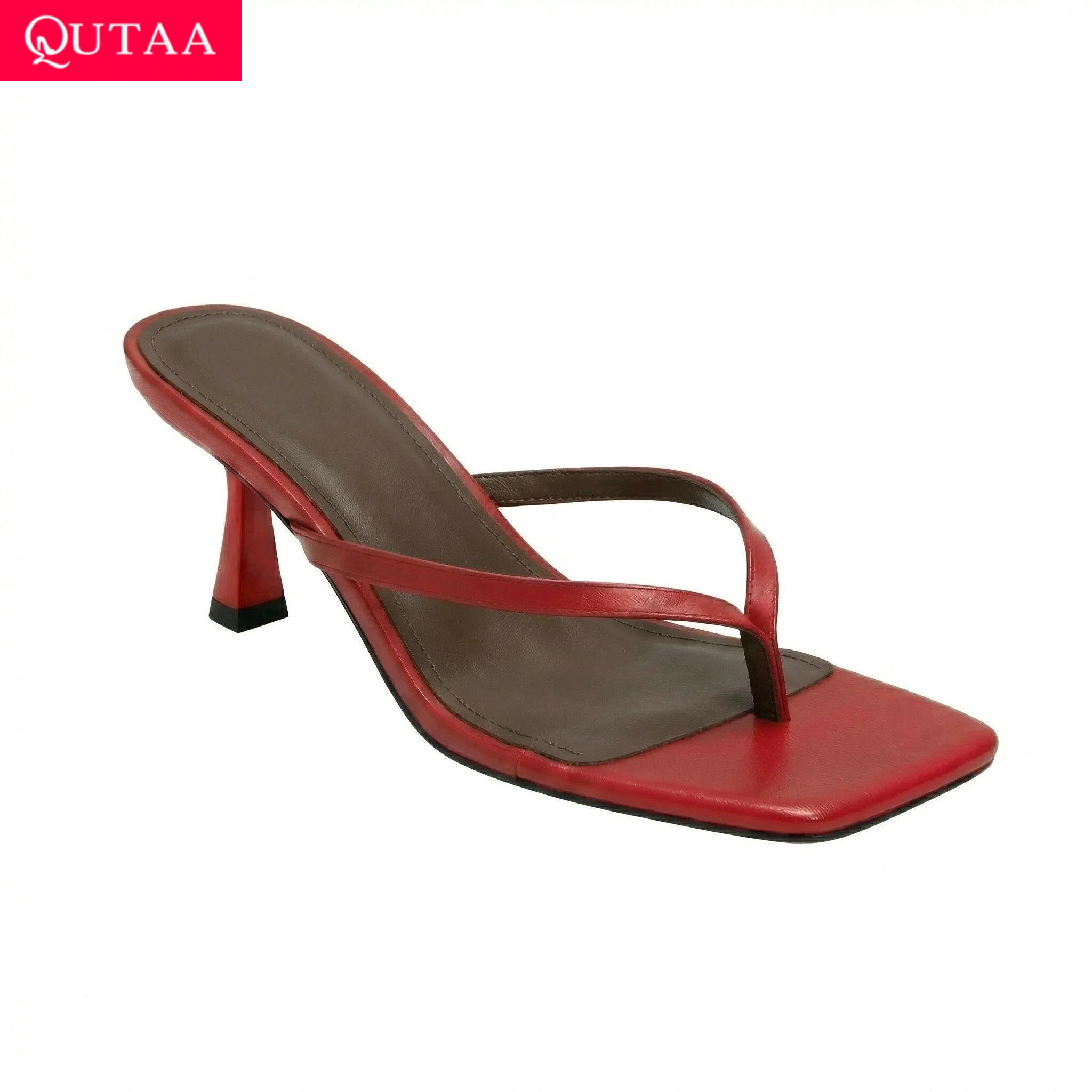 Kitten Heel Women - QUTAA Novidade: Sandálias Femininas de Verão