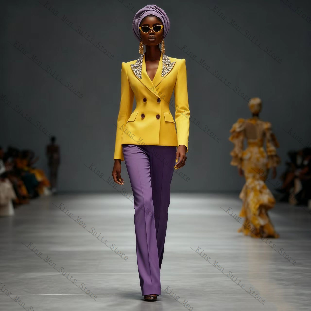 Women'S Formal Wear Jackets - Cristais de luxo conjunto terno feminino