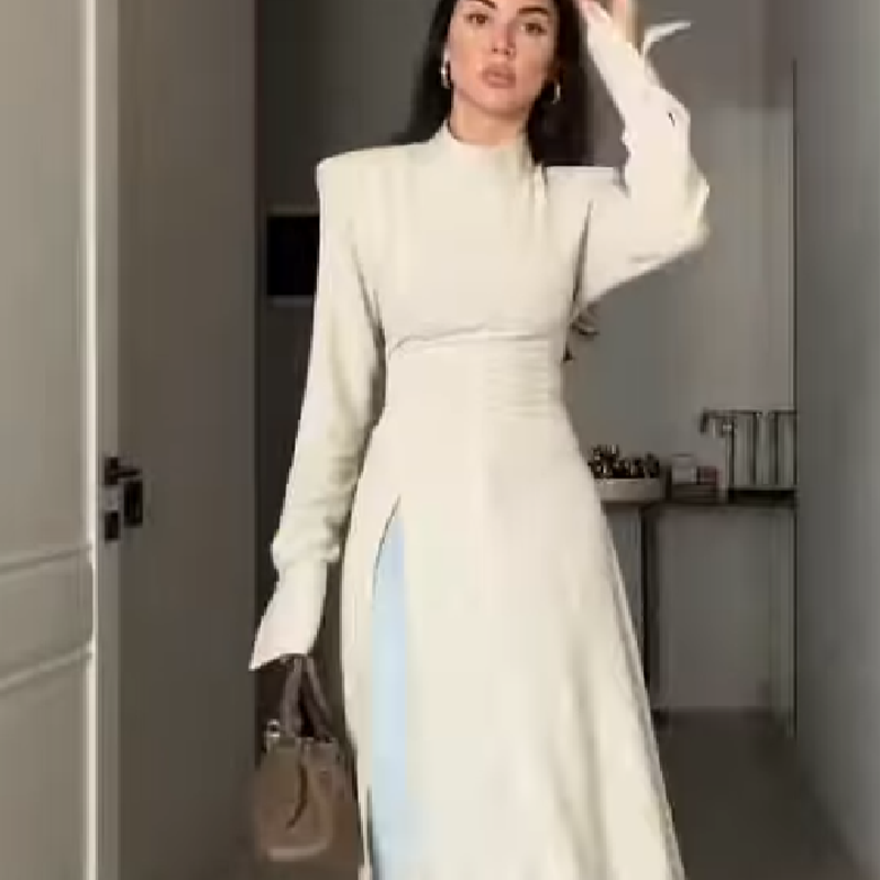 Women Formal Wear Outfits - Vestido Maxi Elegante Feminino de Manga