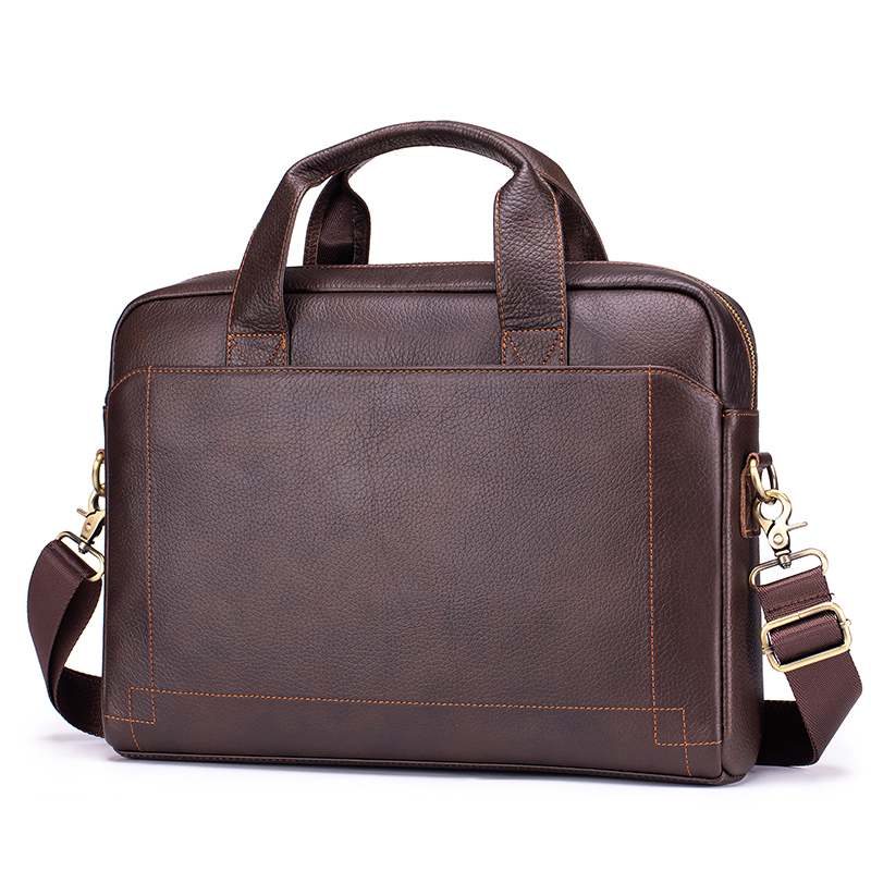Structured Handbag Work - Pasta Executiva Masculina de Couro Genuíno,