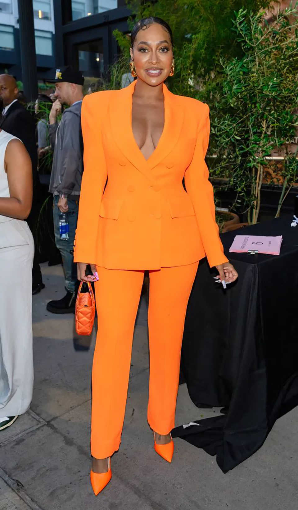 Women Formal Wear Designers - Conjunto de Calças Laranja Personalizado para