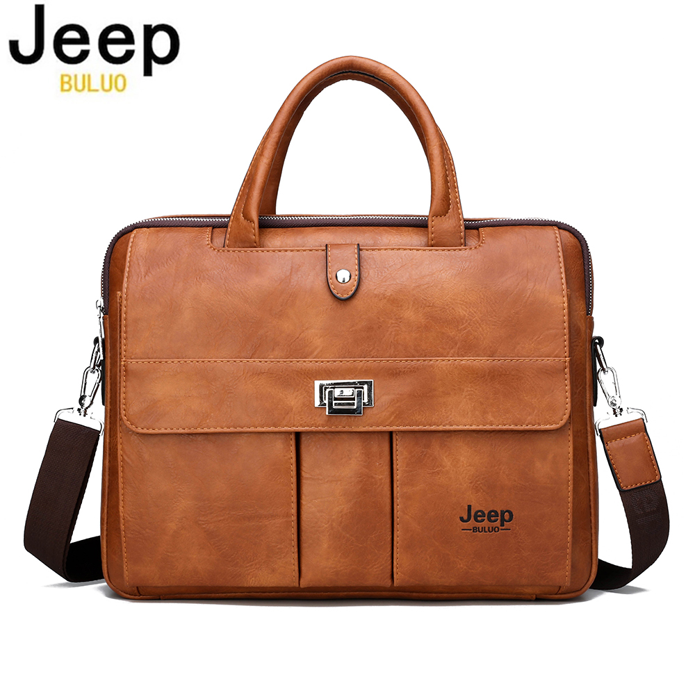 Structured Handbag Work - Bolsa de Couro Masculina Jeep Buluo