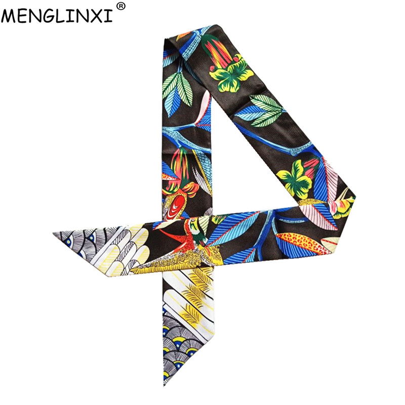 Scarf Silk Neck - Marca de luxo hummingbird impressão magro