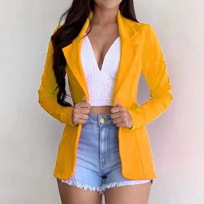 Blazer feminino 2024 formal bl - Women'S Formal Wear Jackets avaliação e preço