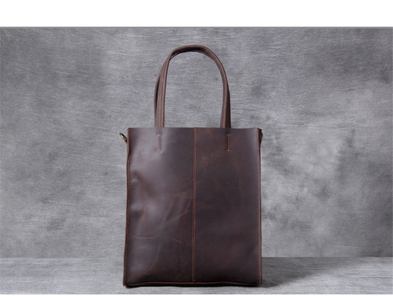 Vintage couro genuíno dos home - Structured Handbag Work avaliação e preço