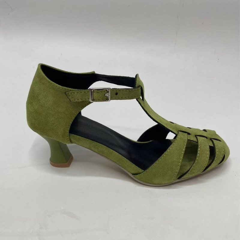 Sandálias Femininas Verdes de  - Kitten Heel Women avaliação e preço