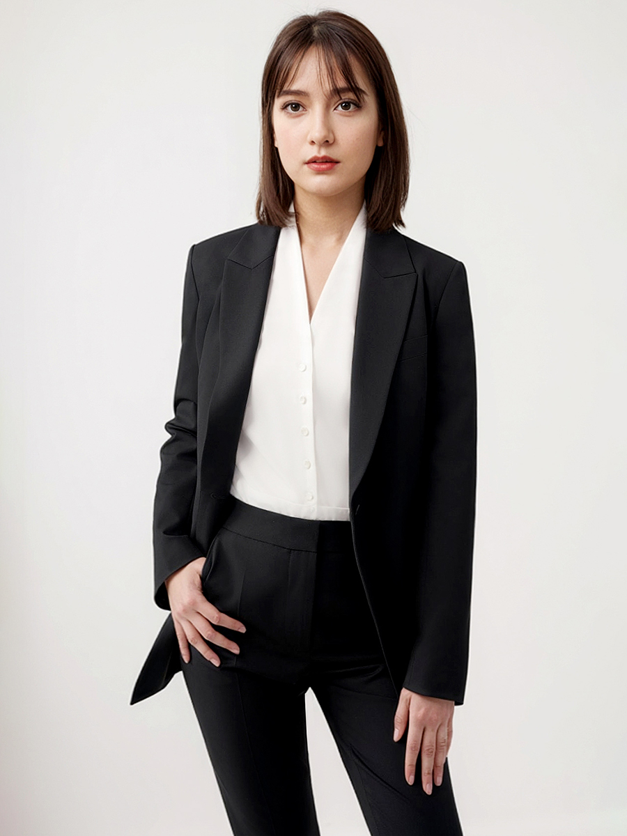 Conjunto de ternos femininos b - Women Formal Wear With Black Blazer avaliação e preço