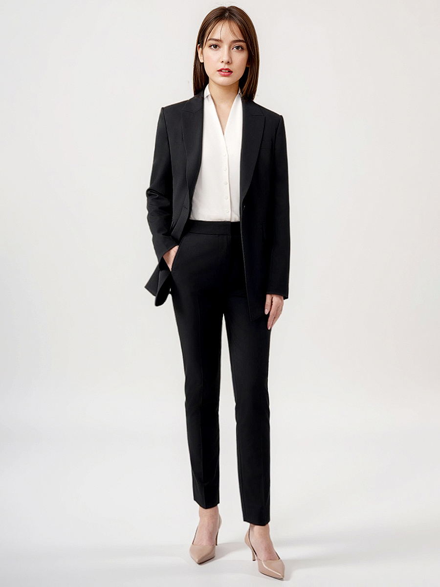 Conjunto de ternos femininos b - Women Formal Wear With Black Blazer avaliação e preço
