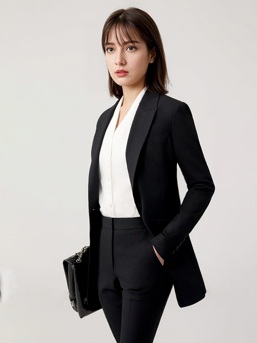 Conjunto de ternos femininos b - Women Formal Wear With Black Blazer avaliação e preço
