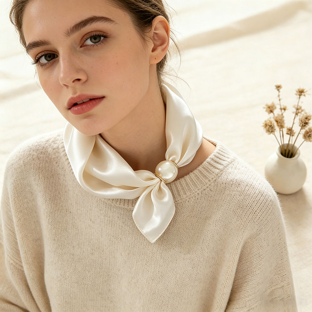 Lenço de Seda Fino com Pingent - Scarf Silk Neck avaliação e preço