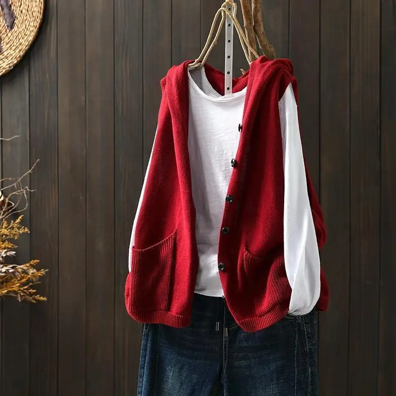 Colete vermelho cardigan femin - Women'S Formal Wear Cardigan avaliação e preço