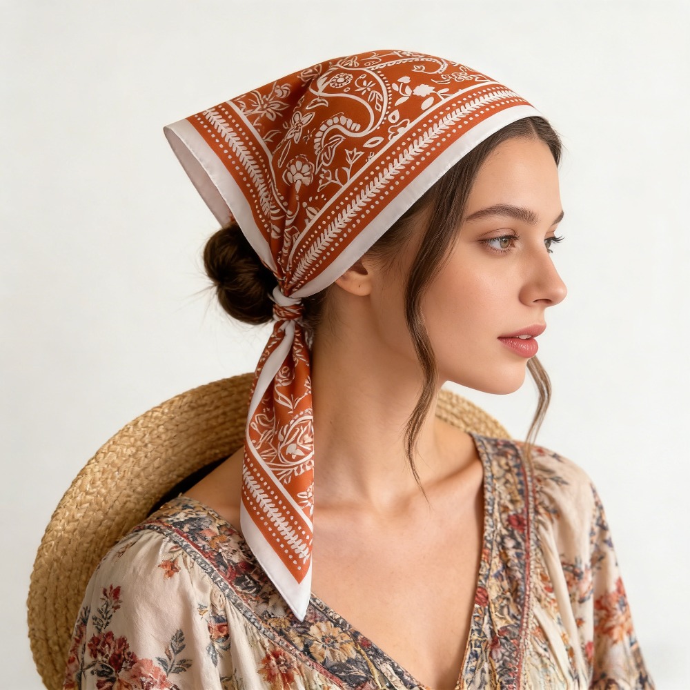 Lenço de seda com estampa de c - Scarf Silk Neck avaliação e preço