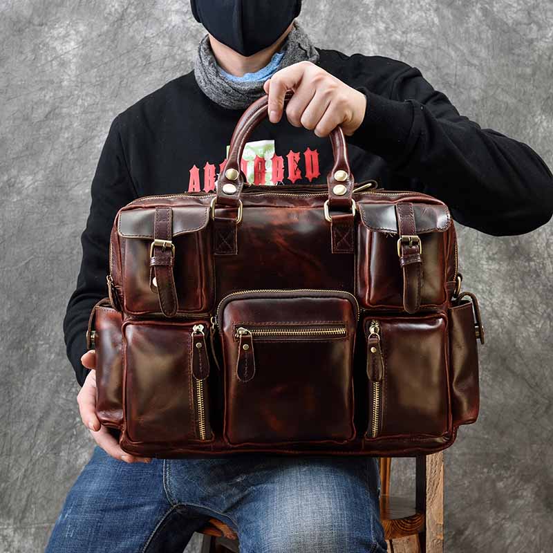 Bolsa de couro genuíno para ho - Structured Handbag Work avaliação e preço