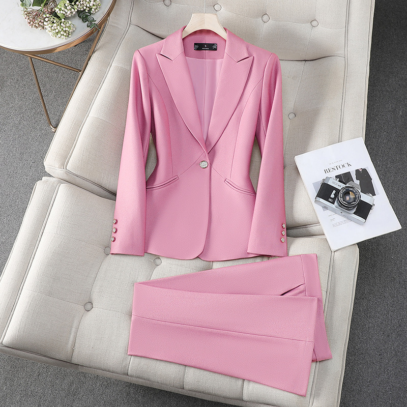 Senhoras do escritório formal  - Women Formal Wear With Black Blazer avaliação e preço