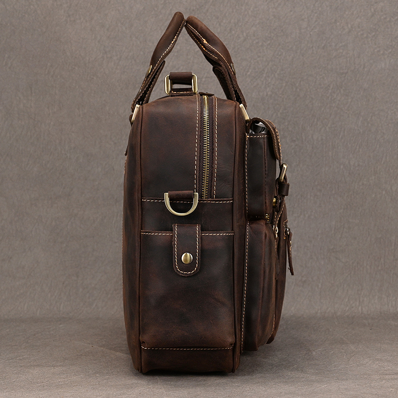 Luufan vintage crazy horse cou - Structured Handbag Work avaliação e preço