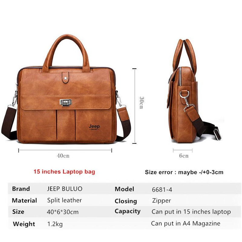 Bolsa de Couro Masculina Jeep  - Structured Handbag Work avaliação e preço