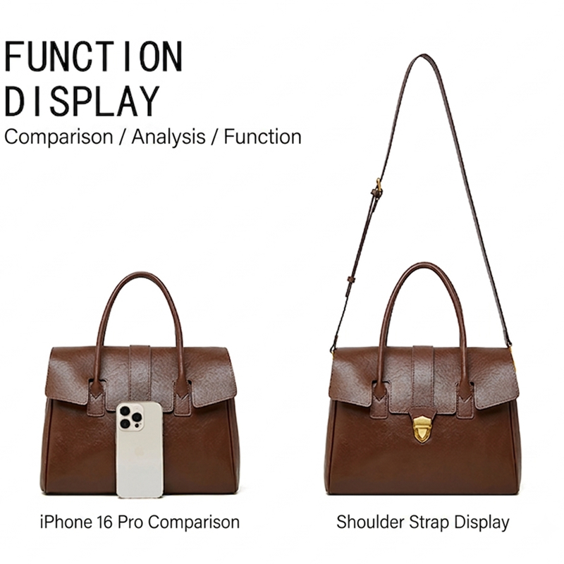 Bolsas de Couro Genuíno BURMIN - Structured Handbag Work avaliação e preço