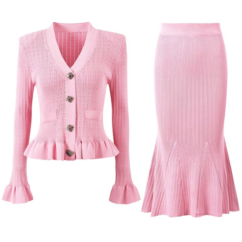 Conjunto Feminino Elegante de  - Women'S Formal Wear Cardigan avaliação e preço