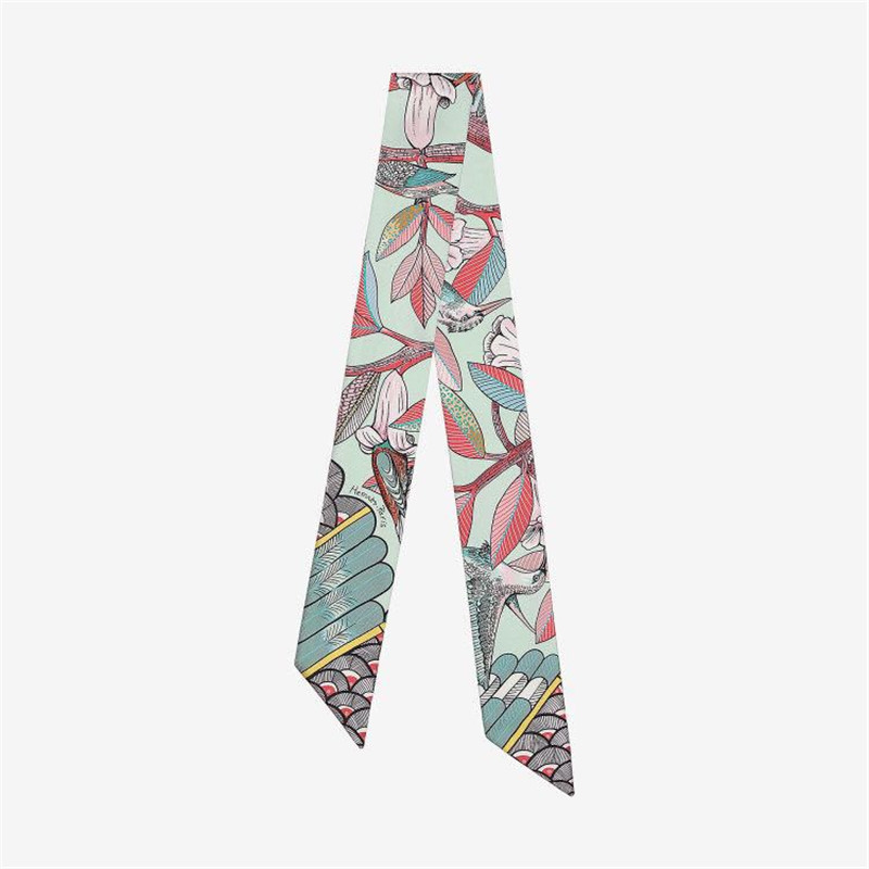 Marca de luxo hummingbird impr - Scarf Silk Neck avaliação e preço